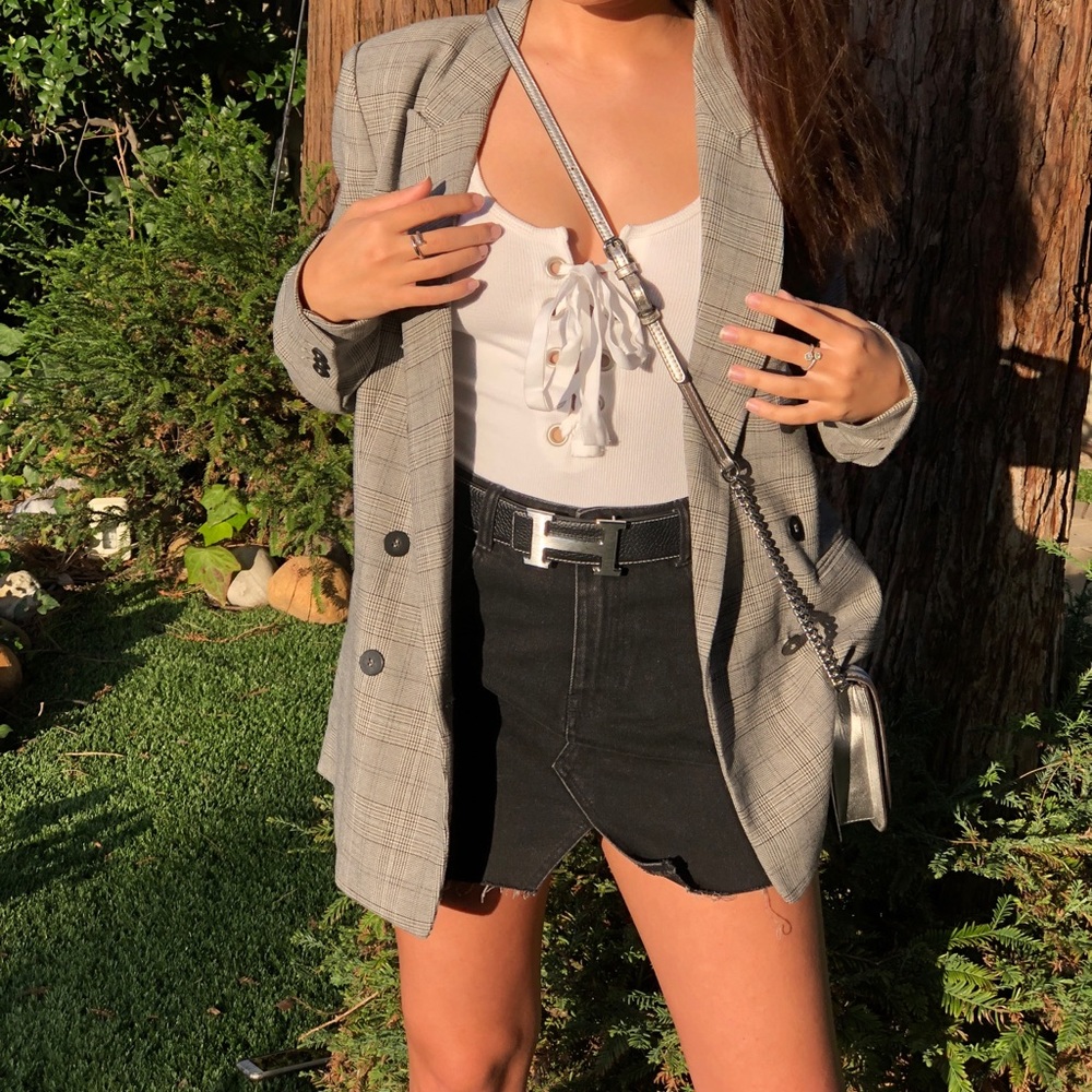 H&M Plaid Blazer